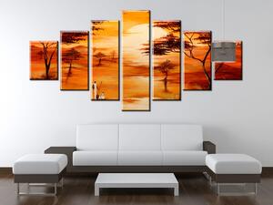 Gario 7 dílný obraz na plátně Nádherná Afrika Velikost: 210 x 100 cm