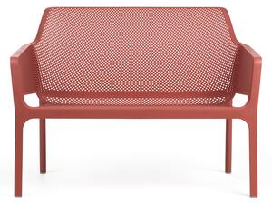 NARDI Moderní plastová lavička NET Odstín: Corallo