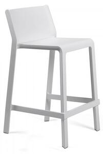 NARDI plastová barová židle TRILL s nižším sedem Odstín: Bianco - Bílá