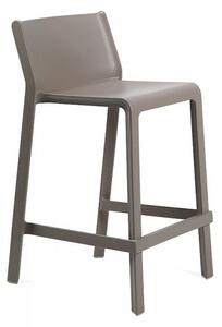 Nardi Plastová barová židle TRILL s nižším sedem Odstín: Grigio - Šedá