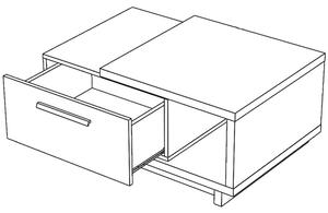 INES | konferenční stolek IN-04 | 90x60 cm | artisan/černá