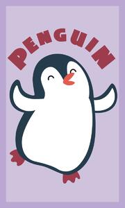 Faro Bavlněná froté osuška PENGUIN 018 30x50 cm fialová