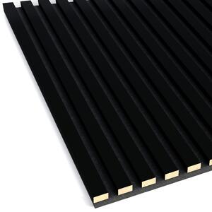 ViaDomo Lamelový akustický panel - černá - 60x60 cm