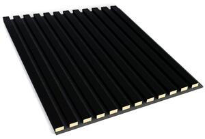 ViaDomo Lamelový akustický panel - černá - 60x60 cm