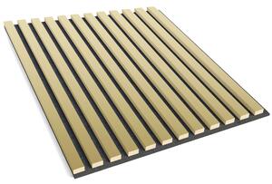 ViaDomo Lamelový akustický panel - zlatá - 60x60 cm