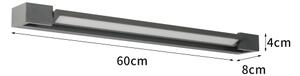 Brilagi - LED Koupel. osvětlení zrcadla AQUA LINE LED/18W/230V 60 cm IP44 antr