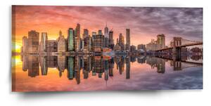 Sablio Obraz New York Západ slunce - 110x50 cm