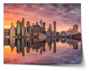Sablio Plakát New York Západ slunce - 60x40 cm