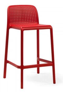 NARDI plastová barová židle BORA s nižším sedem Odstín: Rosso - Červená