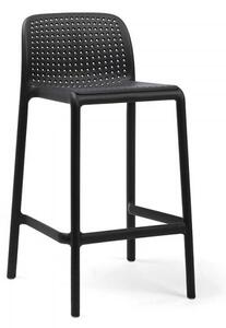NARDI plastová barová židle BORA s nižším sedem Odstín: Antracite - Černá
