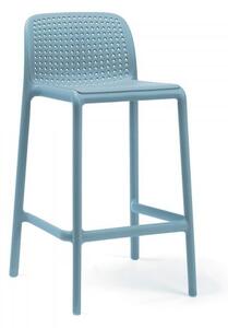 NARDI plastová barová židle BORA s nižším sedem Odstín: Celeste - Modrá