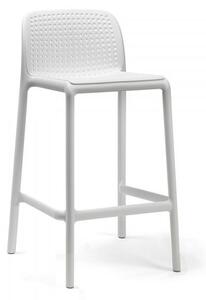 NARDI plastová barová židle BORA s nižším sedem Odstín: Bianco - Bílá