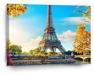 Sablio Obraz Paříž Eifellova věž Flowers - 90x60 cm