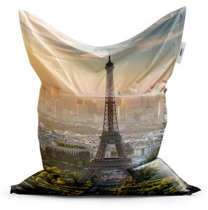 Sablio Sedací vak Classic Paříž Eifellova věž Skyline - 150x100 cm