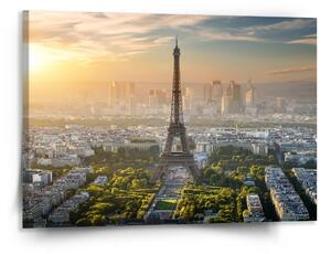 Sablio Obraz Paříž Eifellova věž Skyline - 150x110 cm