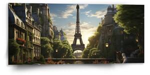 Sablio Obraz Paříž Eifellova věž Art - 110x50 cm