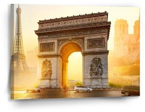 Sablio Obraz Paříž Vítězný oblouk - 90x60 cm