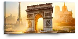 Sablio Obraz Paříž Vítězný oblouk - 110x50 cm