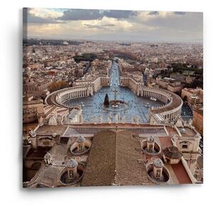 Sablio Obraz Řím Vatikán Svatopetrské náměstí - 50x50 cm