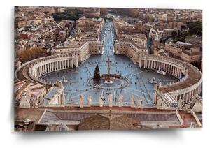 Sablio Obraz Řím Vatikán Svatopetrské náměstí - 120x80 cm