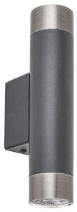 Rabalux 5073 nástěnné svítidlo Zircon 2x5W | GU10 - černá, stříbrná