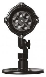 Emos DCPC04 LED dekorativní projektor - vločky 3,6W | IP44 - studená bílá, rotující světlo, černá