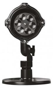 Emos DCPC02 LED dekorativní projektor - vločky 3,6W | IP44 - bílá, rotující světlo, černá