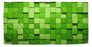 Sablio Ručník Green Blocks 3D - 30x50 cm