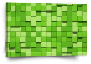 Sablio Obraz Green Blocks 3D - 120x80 cm