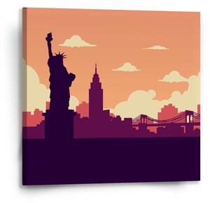Sablio Obraz New York Socha svobody Art - 50x50 cm