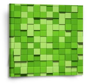 Sablio Obraz Green Blocks 3D - 50x50 cm