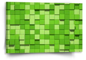Sablio Obraz Green Blocks 3D - 60x40 cm