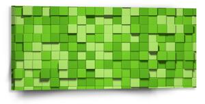 Sablio Obraz Green Blocks 3D - 110x50 cm