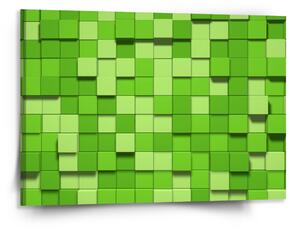Sablio Obraz Green Blocks 3D - 150x110 cm