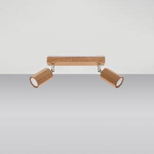 Bodové svítidlo Zeke, 2x dřevěné stínítko, (možnost polohování)