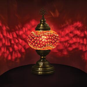 Krásy Orientu Orientální skleněná mozaiková stolní lampa Arzu - ø skla 16 cm