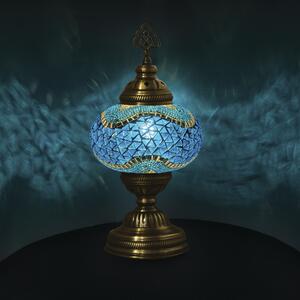 Krásy Orientu Orientální skleněná mozaiková stolní lampa Antalya - ø skla 16 cm
