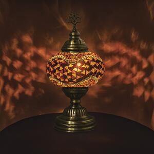 Krásy Orientu Orientální skleněná mozaiková stolní lampa Konya - ø skla 16 cm