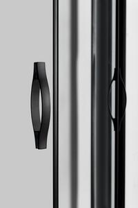 Gelco, SIGMA SIMPLY BLACK čtvrtkruhová sprchová zástěna 800x800mm, R550, čiré sklo, GS5580B