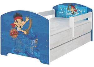 Dětská postel bez šuplíku Disney - JAKE A PIRÁTI 160x80 cm