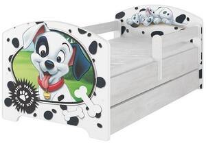 Dětská postel se šuplíkem Disney - 101 DALMATINŮ 160x80 cm