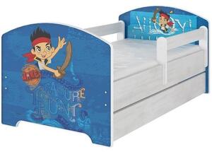 Dětská postel se šuplíkem Disney - JAKE A PIRÁTI 160x80 cm