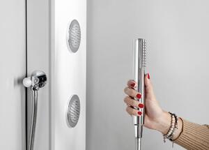 Polysan SPIRIT ROUND termostatický sprchový panel nástěnný, 250x1550mm, bílá, 71151