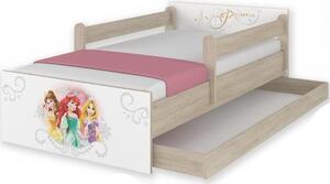 Dětská postel MAX se šuplíkem Disney - PRINCEZNY 160x80 cm