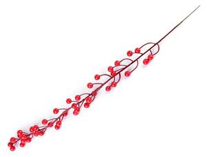 Umělá větvička bobule barva červená, 1 ks