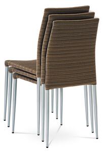 Židle alu, umělý ratan, stohovatelná SOF039