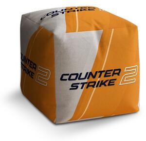 Sablio Taburet Cube Counter Strike 2 Oranžová: 40x40x40 cm
