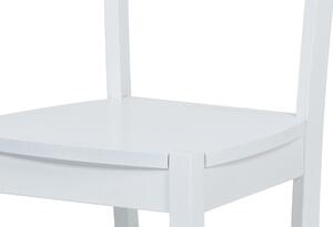 Jídelní židle celodřevěná AUC-004 WT bílá