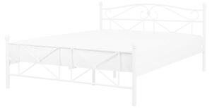 Bílá kovová postel s rámem 160 x 200 cm RODEZ