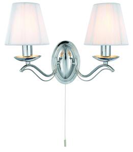 Searchlight 9822-2CC Nástěnná lampa ANDRETTI lesklý chrom s vypínačem